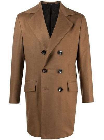 Kiton двубортное кашемировое пальто