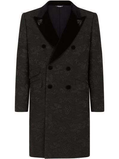 Dolce & Gabbana двубортное пальто с узором