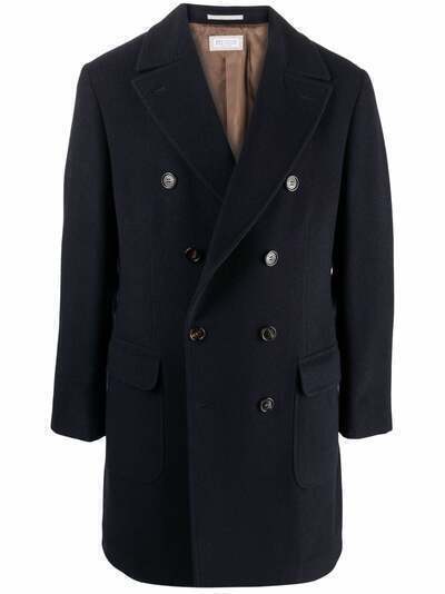 Brunello Cucinelli двубортное кашемировое пальто