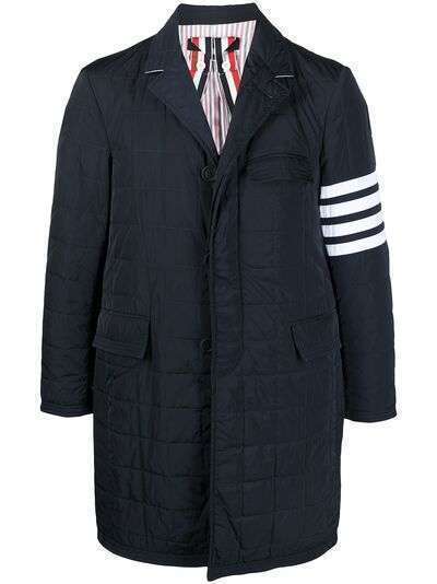 Thom Browne стеганое пальто с полосками 4-Bar