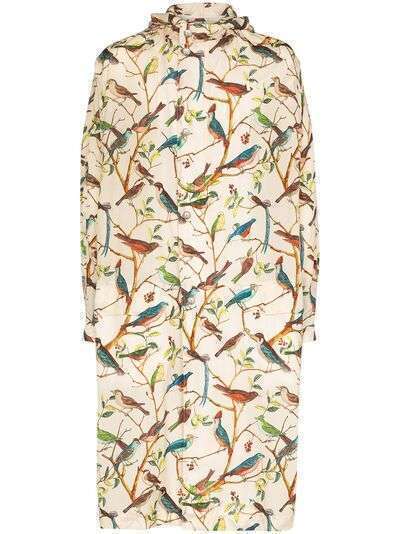 Kenzo пальто Tapestry of Birds с капюшоном