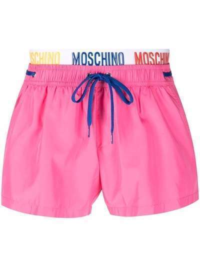 Moschino плавки-шорты с вышитым логотипом