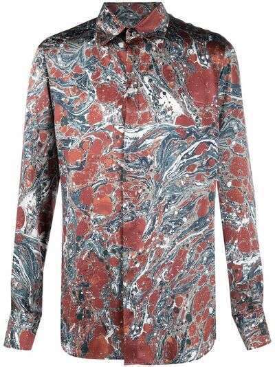 Dolce & Gabbana шелковая рубашка с принтом