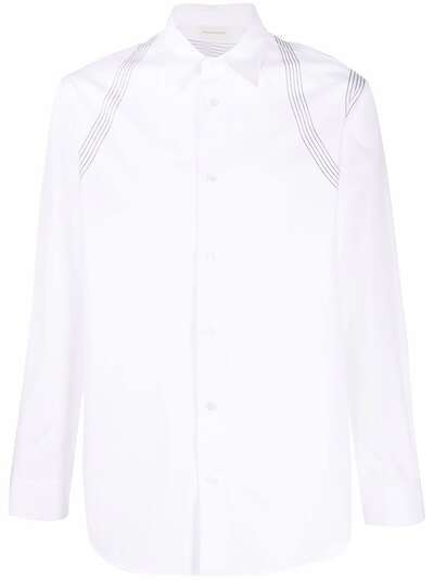 Alexander McQueen рубашка с контрастной строчкой