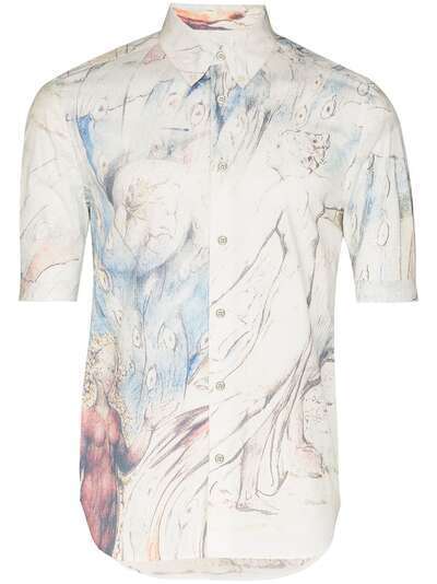 Alexander McQueen рубашка с абстрактным принтом