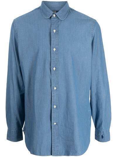 Polo Ralph Lauren рубашка из ткани шамбре с длинными рукавами