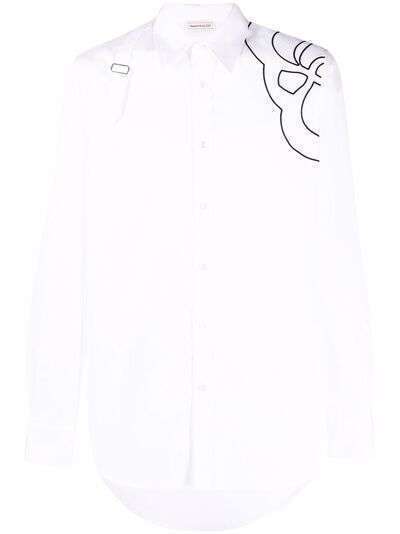 Alexander McQueen рубашка с контрастной отделкой