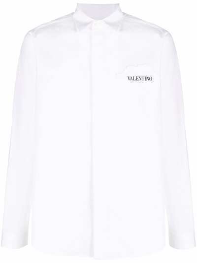 Valentino рубашка с нашивкой-логотипом