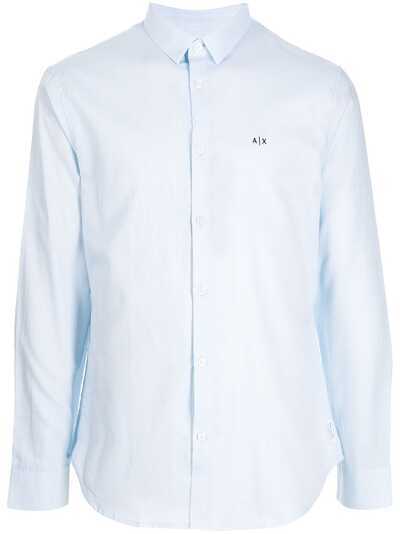 Armani Exchange рубашка с вышитым логотипом