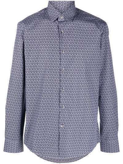 Salvatore Ferragamo gancini-print long-sleeve shirt