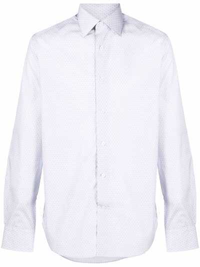 Corneliani geometric-print long-sleeve shirt