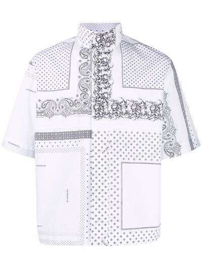 Givenchy рубашка с короткими рукавами и узором