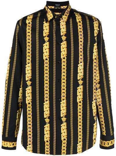Versace рубашка с принтом Barocco Chain