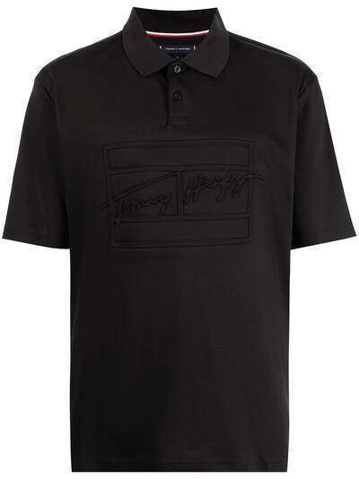Tommy Hilfiger рубашка поло с тисненым логотипом