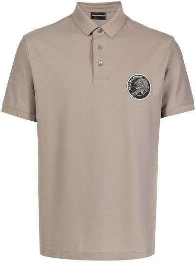 Emporio Armani рубашка поло с нашивкой-логотипом