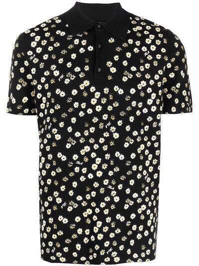 Karl Lagerfeld рубашка поло с цветочным принтом