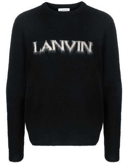 LANVIN джемпер вязки интарсия с логотипом