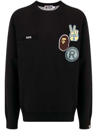 A BATHING APE® свитер с логотипом Ape Head