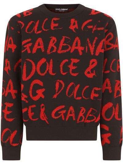Dolce & Gabbana джемпер с круглым вырезом и логотипом