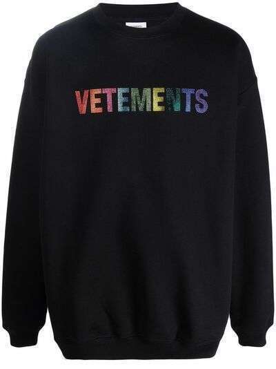 VETEMENTS толстовка с логотипом из страз