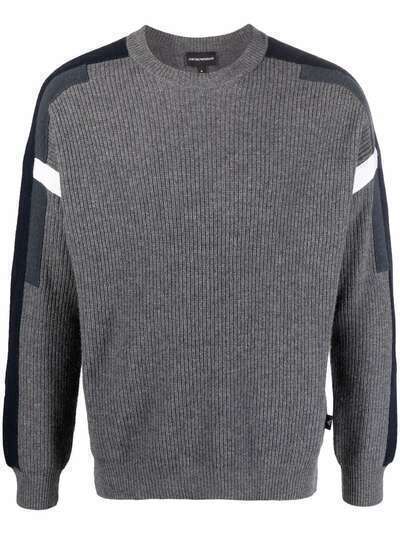 Emporio Armani полосатый свитер с круглым вырезом