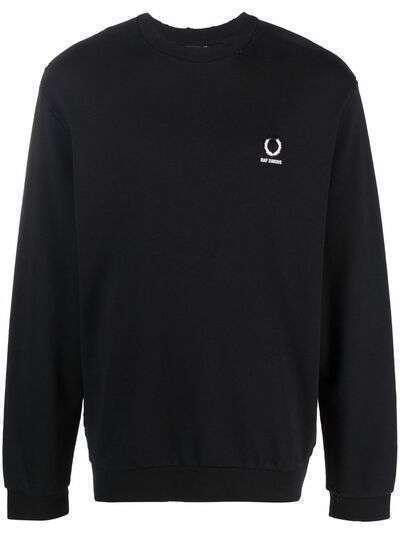 Raf Simons X Fred Perry толстовка с круглым вырезом и эффектом потертости