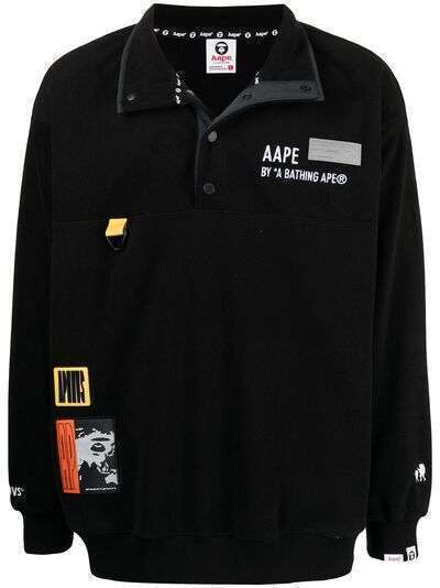 AAPE BY *A BATHING APE® толстовка с нашивками