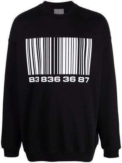 VTMNTS barcode-print sweatshirt