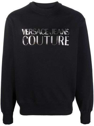 Versace Jeans Couture толстовка с логотипом металлик