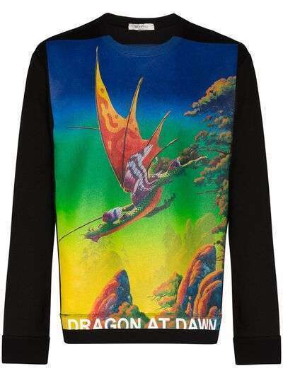 Valentino свитер с принтом Dragon At Dawn