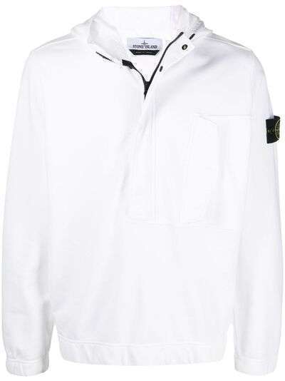 Stone Island Compass-patch fleece hoodie