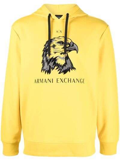 Armani Exchange худи с графичным принтом и логотипом