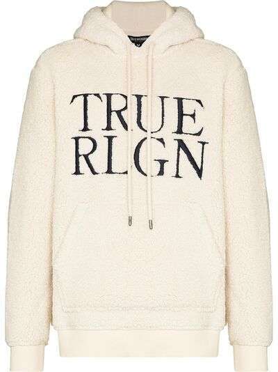 True Religion худи из шерпы с вышитым логотипом