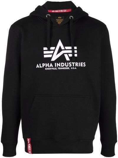 Alpha Industries худи с кулиской и логотипом