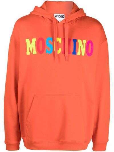 Moschino худи в стиле колор-блок с логотипом
