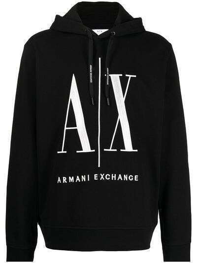 Armani Exchange худи с вышитым логотипом