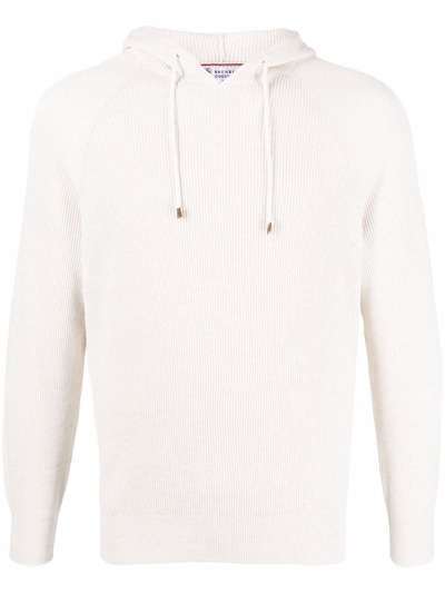 Brunello Cucinelli ribbed-knit pullover hoodie
