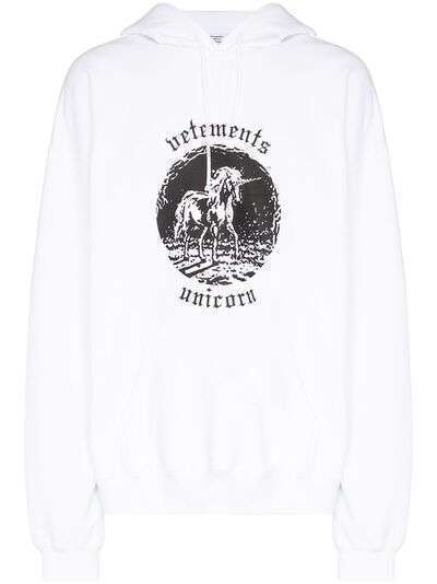 VETEMENTS худи Double Unicorn с кулиской