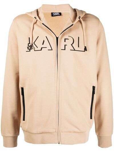 Karl Lagerfeld худи на молнии с логотипом