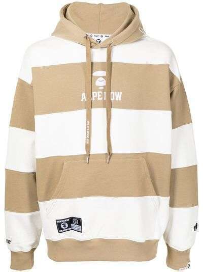 AAPE BY *A BATHING APE® худи оверсайз в полоску