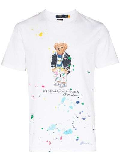 Polo Ralph Lauren футболка Polo Bear с эффектом разбрызганной краски