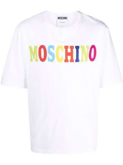 Moschino футболка в стиле колор-блок с логотипом
