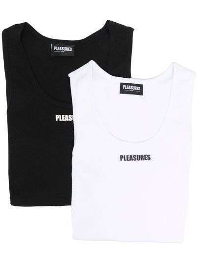 Pleasures футболка без рукавов с логотипом