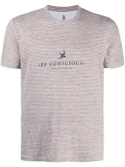 Brunello Cucinelli футболка Be Conscious в полоску