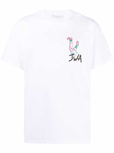 JW Anderson футболка с вышитым логотипом