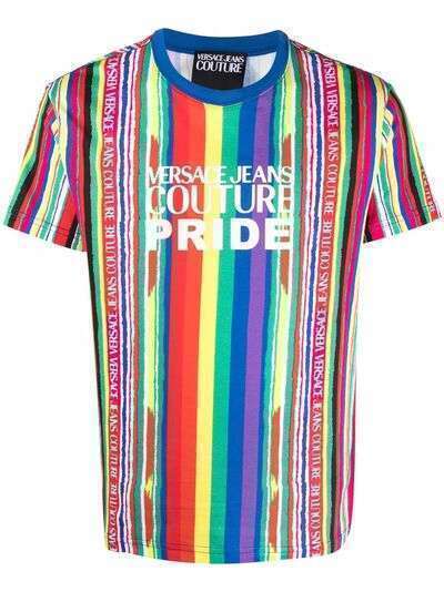 Versace Jeans Couture футболка в полоску с логотипом Pride