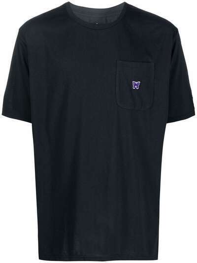 Needles футболка с карманом и вышитым логотипом