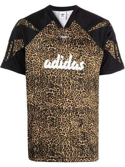 adidas футболка SPRT с леопардовым принтом