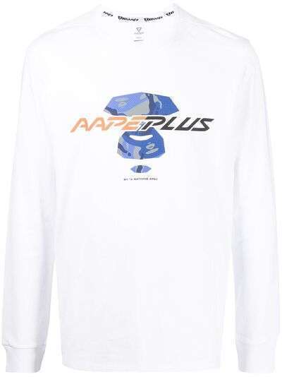 AAPE BY *A BATHING APE® футболка с длинными рукавами и логотипом