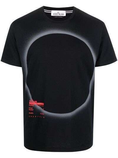 Stone Island eclipse-print cotton T-shirt